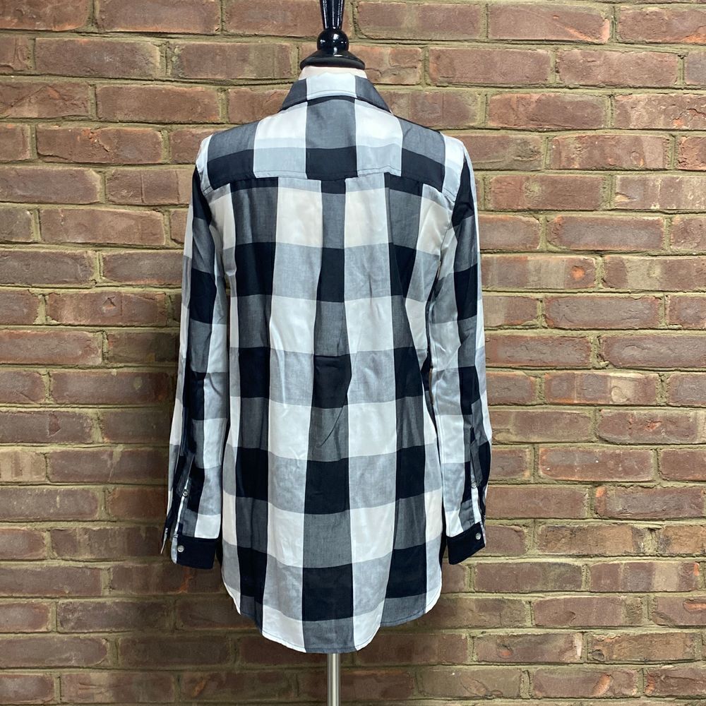 Multiples Black & White Long Sleeve Tunic Top Size XS - Picture 4 of 6